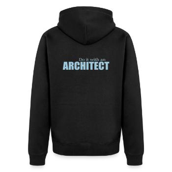 ARCHITECTE - Veste à capuche bio Premium Unisexe - noir - Dos - Nico (187cm)