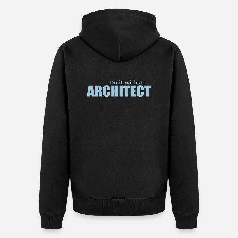 ARCHITECT - Unisex Premium Bio Zip Hoodie - Schwarz