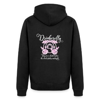 Drinkerella | Party Junggesellenabschied Mallorca Junggesellinnenabschied - Unisex Premium Bio Zip Hoodie - Schwarz - Hinten - Nico (187cm)