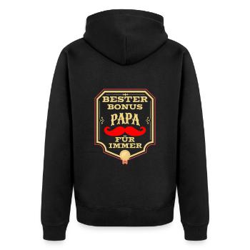 Diplôme du meilleur grand-père du monde - Veste à capuche bio Premium Unisexe - noir - Dos - Nico (187cm)