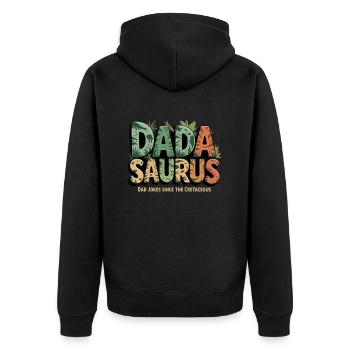 Dinosaure Papa Saurus Cadeau Papa - Veste à capuche bio Premium Unisexe - noir - Dos - Nico (187cm)