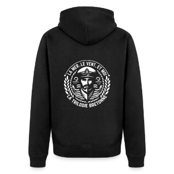 triangle breton - Veste à capuche bio Premium Unisexe - noir - Dos - Nico (187cm)