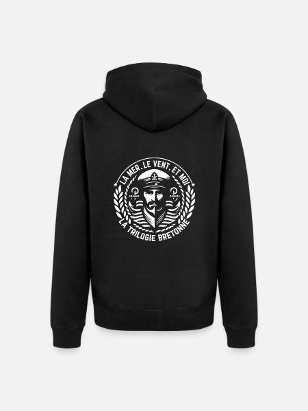 triangle breton - Veste à capuche bio Premium Unisexe - noir