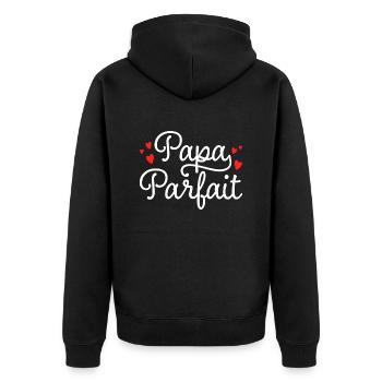 Perfect Dad Father's Day Gift Dad - Unisex Premium Organic Zip Hoodie - black - Back - Nico (187cm)