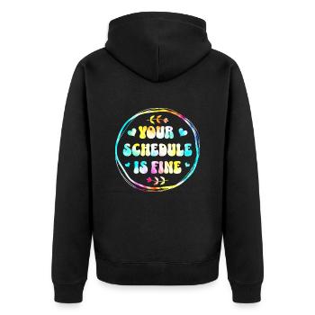 Conseil Scolaire Tie Dye Conseiller Scolaire - Veste à capuche bio Premium Unisexe - noir - Dos - Nico (187cm)