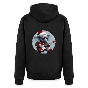 Guitare Rocker de Noël Elephant - Veste à capuche bio Premium Unisexe - noir - Dos - Nico (187cm)