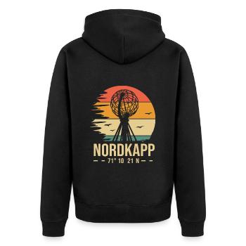 Nordkapp cap nord norvége - Veste à capuche bio Premium Unisexe - noir - Dos - Nico (187cm)
