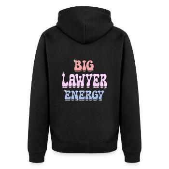 Avocate Plein D'Énergie Juge Juriste Avocate - Veste à capuche bio Premium Unisexe - noir - Dos - Nico (187cm)