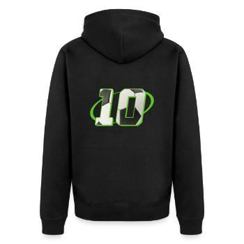 10 Anniversaire Football 10 ans Joueur de football - Veste à capuche bio Premium Unisexe - noir - Dos - Nico (187cm)