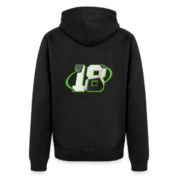 18 Anniversaire Football 18 ans Joueur de football - Veste à capuche bio Premium Unisexe - noir - Dos - Nico (187cm)