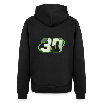 30 Birthday Soccer 30 Years Soccer Player - Unisex Premium Organic Zip Hoodie - black - Back - Nico (187cm)