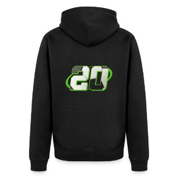 20 Birthday Soccer 20 Years Soccer Player - Unisex Premium Organic Zip Hoodie - black - Back - Nico (187cm)