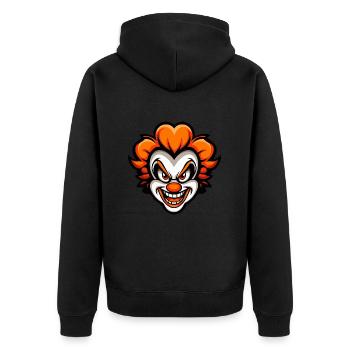 Clown comique d’Halloween - Veste à capuche bio Premium Unisexe - noir - Dos - Nico (187cm)