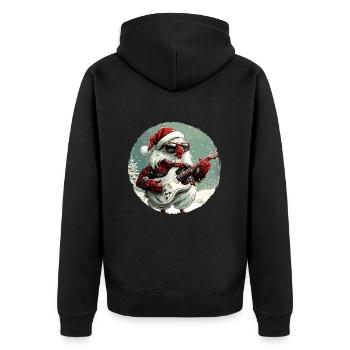 Guitare Rocker de Noël - Veste à capuche bio Premium Unisexe - noir - Dos - Nico (187cm)