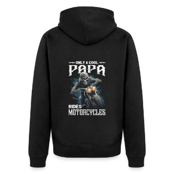 Dictons de motocyclistes | Moto & Motard - Veste à capuche bio Premium Unisexe - noir - Dos - Nico (187cm)