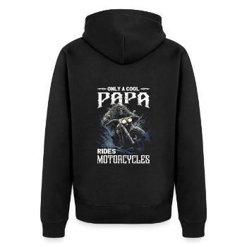 Dictons de motocyclistes | Moto & Motard - Veste à capuche bio Premium Unisexe - noir - Dos - Nico (187cm)