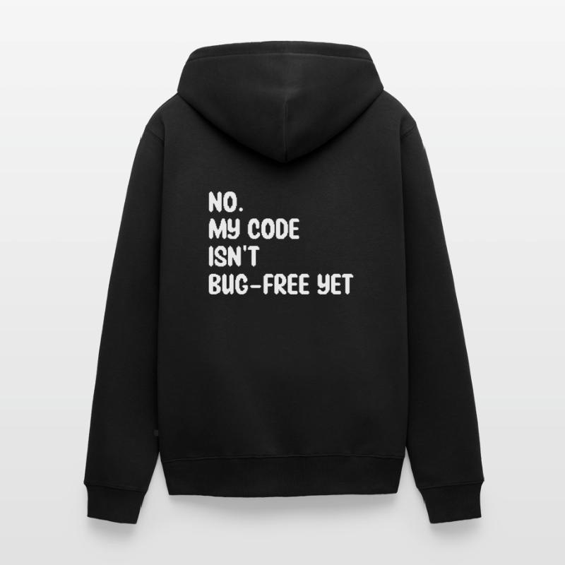 Humor Programmierer Programmierer Bugs Geschenk Entwickler Unisex Premium Bio Zip Hoodie