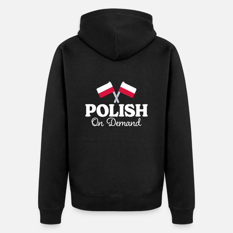 Polnisch Übersetzer Polnisch Dolmetscher - Unisex Premium Bio Zip Hoodie - Schwarz