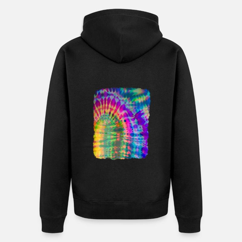 Tie Dye Batik - Veste à capuche bio Premium Unisexe - noir