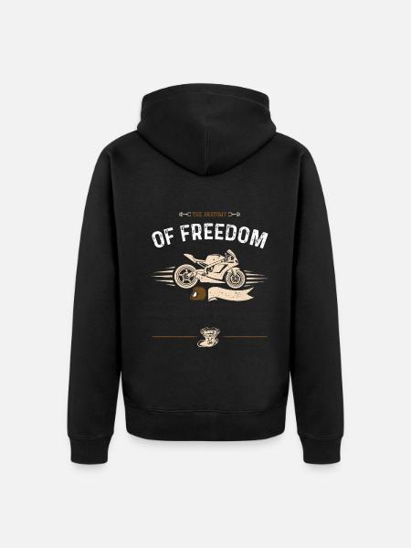 L’anatomie de la liberté - Veste à capuche bio Premium Unisexe - noir