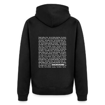 Dachshund Dachshund Jagdhund Teckel-Time Dachshund Friend - Unisex Premium Organic Zip Hoodie - black - Back - Nico (187cm)