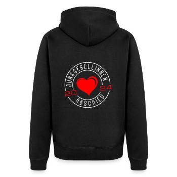Hen party 2024 - Unisex Premium Organic Zip Hoodie - black - Back - Nico (187cm)