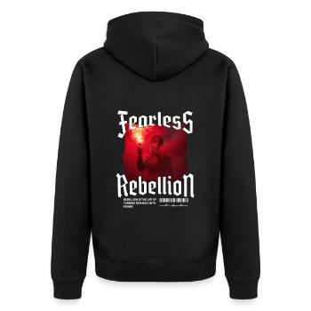 Tendance Rebel Streetwear Bengalo Pyro Streetwear - Veste à capuche bio Premium Unisexe - noir - Dos - Nico (187cm)