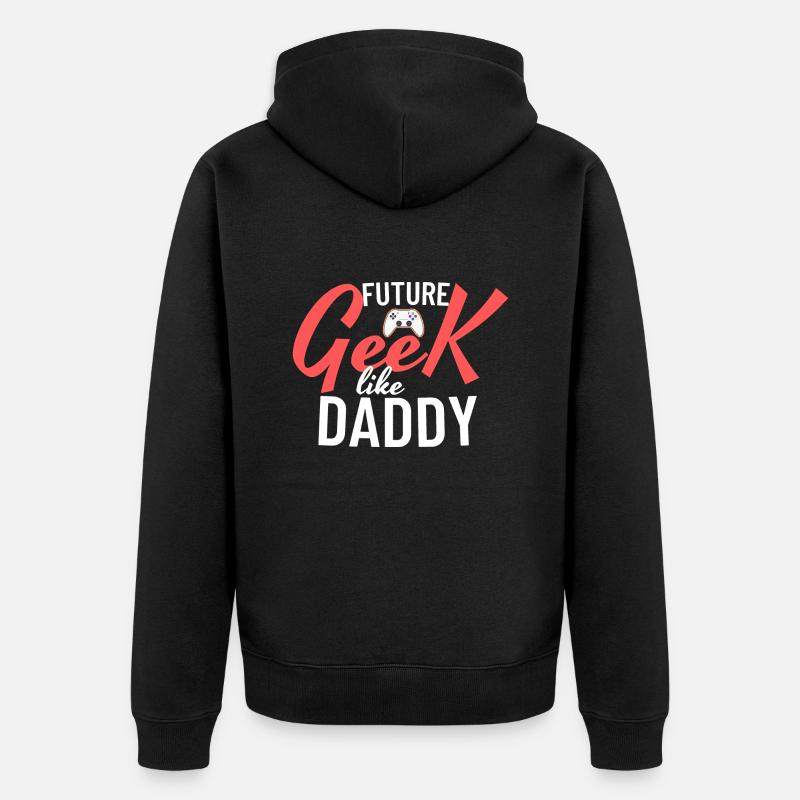 Geek comme papa - Veste à capuche bio Premium Unisexe - noir