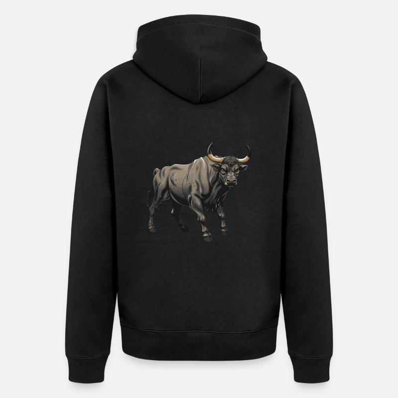 Taureau Taureau - Veste à capuche bio Premium Unisexe - noir