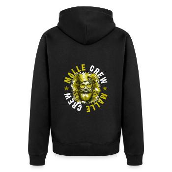 Malle König Mallorca Party - Unisex Premium Bio Zip Hoodie - Schwarz - Hinten - Nico (187cm)