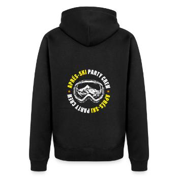 Après-ski Party Crew Vacances de ski Montagnes - Veste à capuche bio Premium Unisexe - noir - Dos - Nico (187cm)