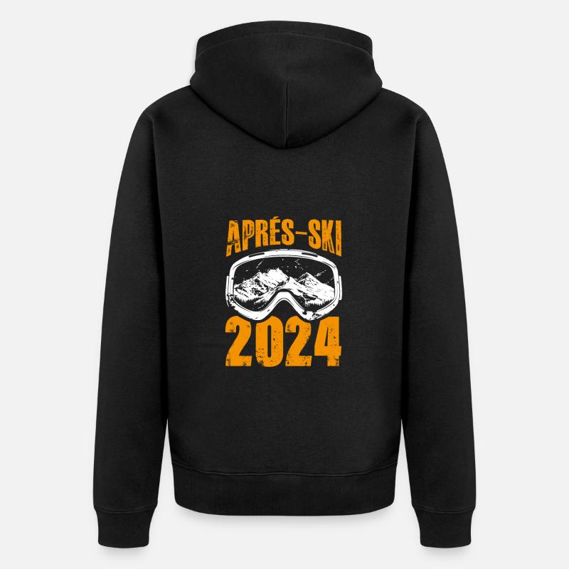 Masque de ski après-ski 2024 - Veste à capuche bio Premium Unisexe - noir
