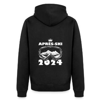 Après-ski 2024 Vacances au ski - Veste à capuche bio Premium Unisexe - noir - Dos - Nico (187cm)