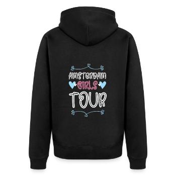 Amsterdam Girls Tour Heart - Veste à capuche bio Premium Unisexe - noir - Dos - Nico (187cm)