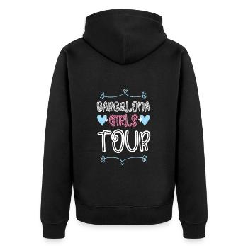 Barcelona Girls Tour Heart - Veste à capuche bio Premium Unisexe - noir - Dos - Nico (187cm)