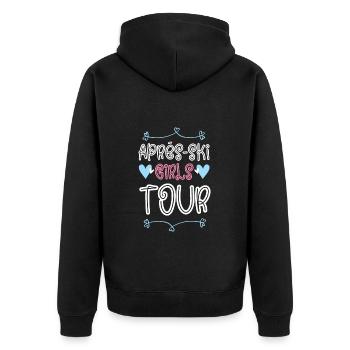 Après-Ski Girls Tour Heart - Veste à capuche bio Premium Unisexe - noir - Dos - Nico (187cm)
