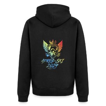 Après-ski coloré 2024 - Veste à capuche bio Premium Unisexe - noir - Dos - Nico (187cm)