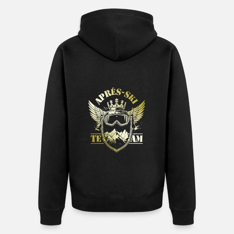 Apres Ski Team Spruch - Unisex Premium Bio Zip Hoodie - Schwarz