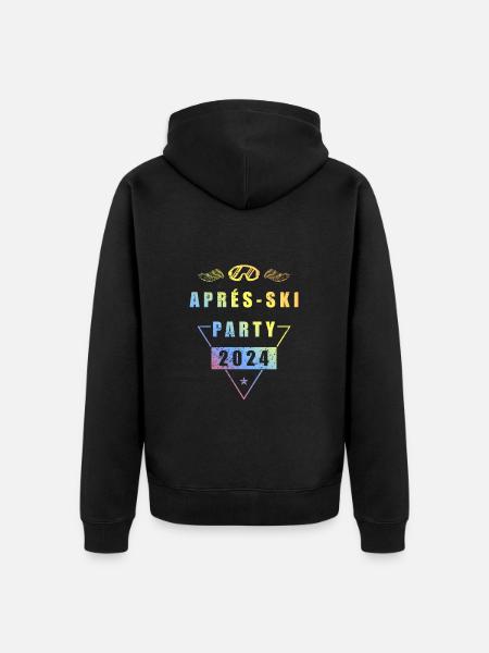 Après-ski 2024 Party Team Bunt - Veste à capuche bio Premium Unisexe - noir