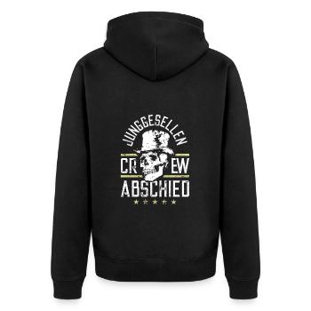 Bachelor Party Crew Jga Skeleton - Unisex Premium Organic Zip Hoodie - black - Back - Nico (187cm)