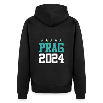Visites guidées Prague 2024 - Veste à capuche bio Premium Unisexe - noir - Dos - Nico (187cm)