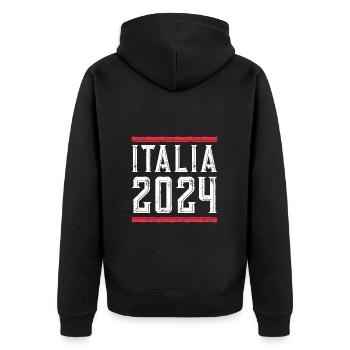 Jours fériés Italie 2024 - Veste à capuche bio Premium Unisexe - noir - Dos - Nico (187cm)