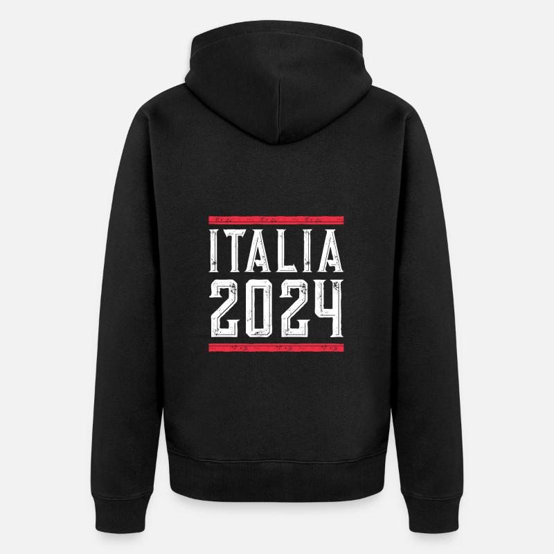Jours fériés Italie 2024 - Veste à capuche bio Premium Unisexe - noir