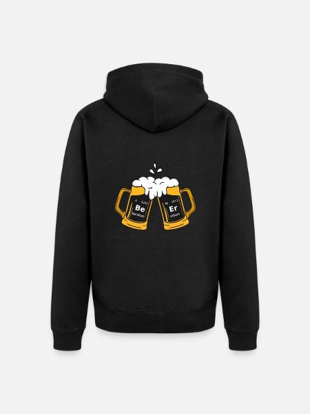 Bier Periodensystem Be Er - Unisex Premium Bio Zip Hoodie - Schwarz