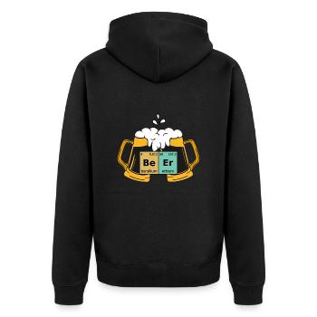 Tableau périodique de la bière - Veste à capuche bio Premium Unisexe - noir - Dos - Nico (187cm)