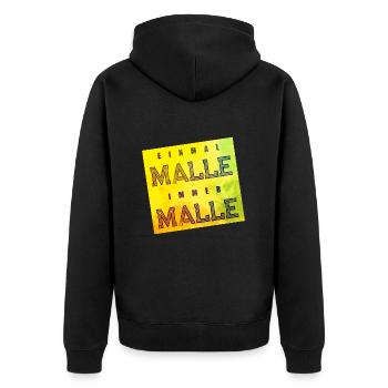Einmal Malle Immer Malle - Unisex Premium Bio Zip Hoodie - Schwarz - Hinten - Nico (187cm)