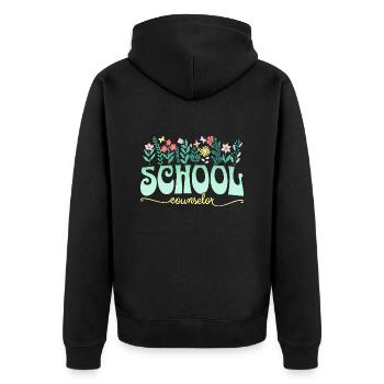 Conseil Scolaire Conseiller Scolaire - Veste à capuche bio Premium Unisexe - noir - Dos - Nico (187cm)
