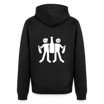 Équipe de célibataire Drôle Jga Stick Figurine - Veste à capuche bio Premium Unisexe - noir - Dos - Nico (187cm)