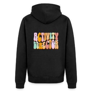 Assistant Équipe Directeur d'Activités - Veste à capuche bio Premium Unisexe - noir - Dos - Nico (187cm)