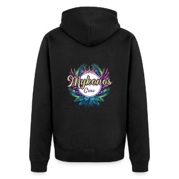 Vacances Mykonos Crew - Veste à capuche bio Premium Unisexe - noir - Dos - Nico (187cm)